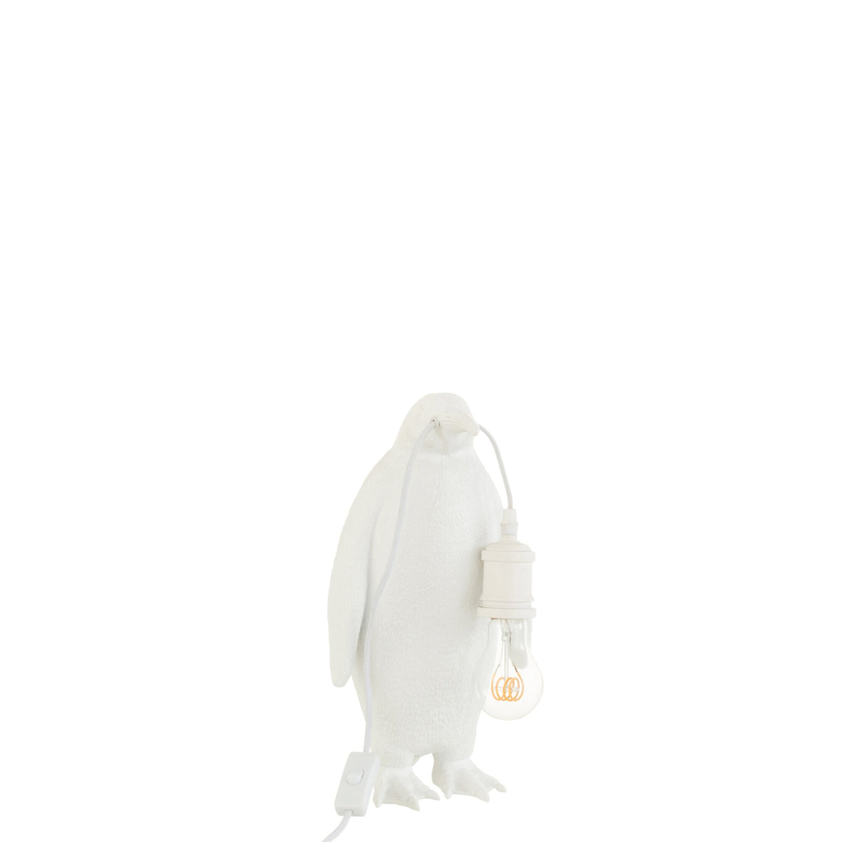 Lámpara de mesa Pingüino Resina Blanca Pequeña J-Line