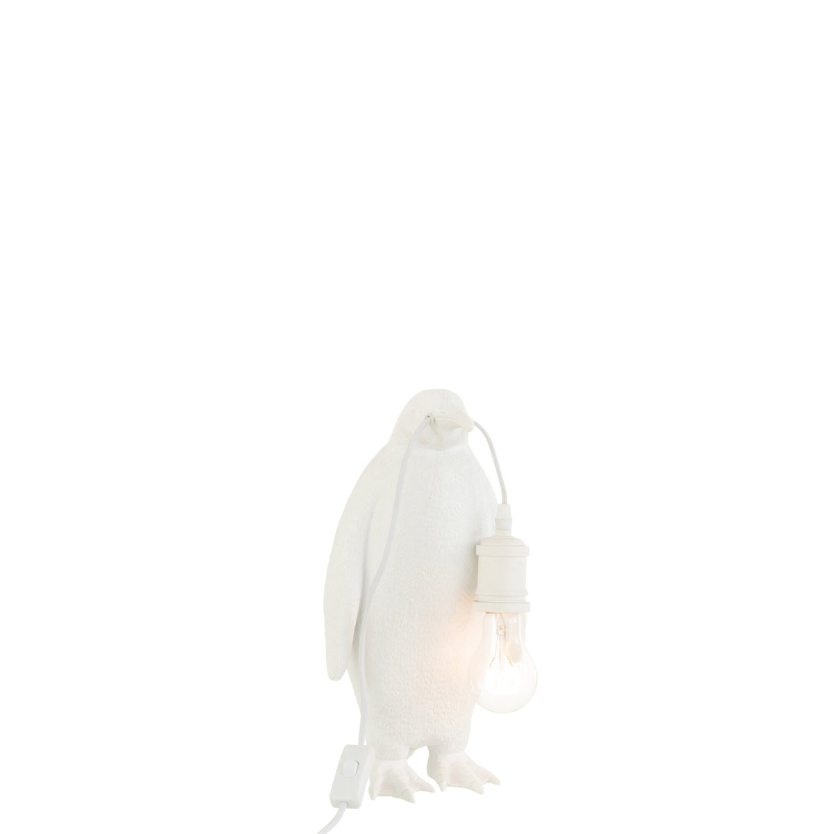 Lámpara de mesa Pingüino Resina Blanca Pequeña J-Line