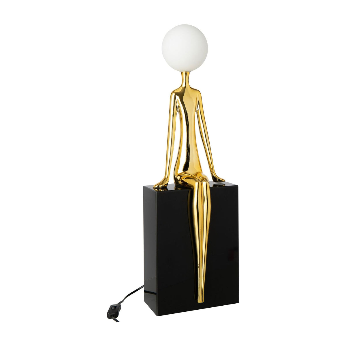 Lámpara de mesa Silueta sentada Metal Dorado/Negro J-Line