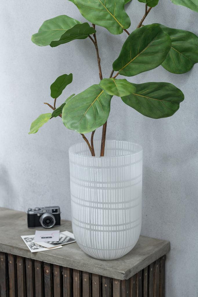 Vioolbladplant Plastiek Groen - Kunstplant - J-Line - livinglovely.nl