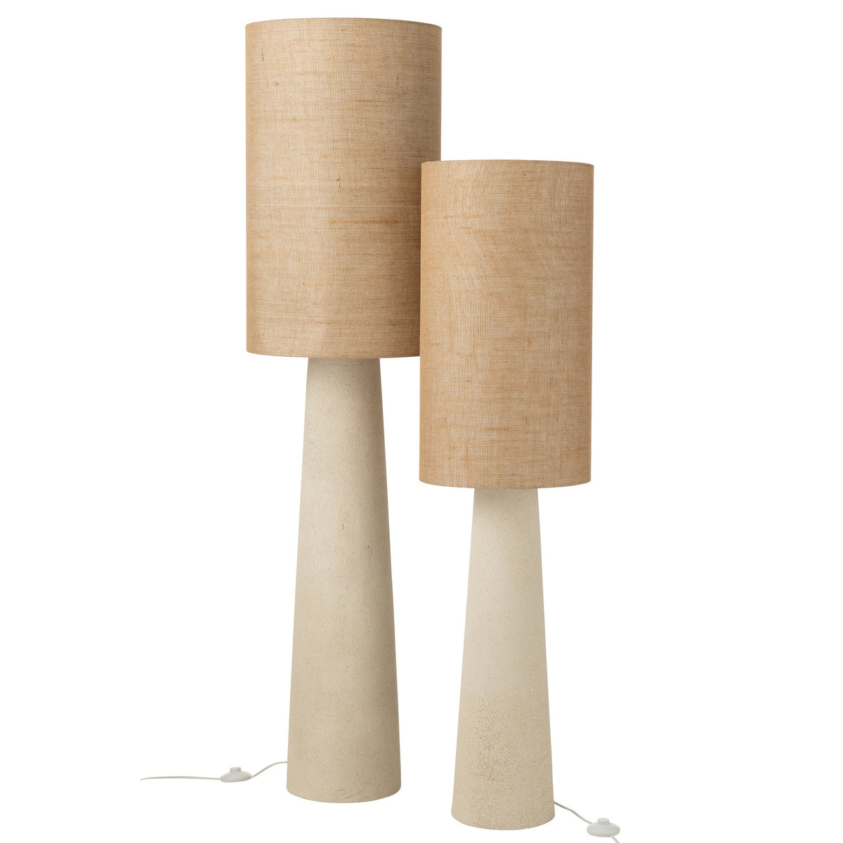 Lámpara de pie Ava Fibra de vidrio/Yute Natural Grande H168,5cm J-Line