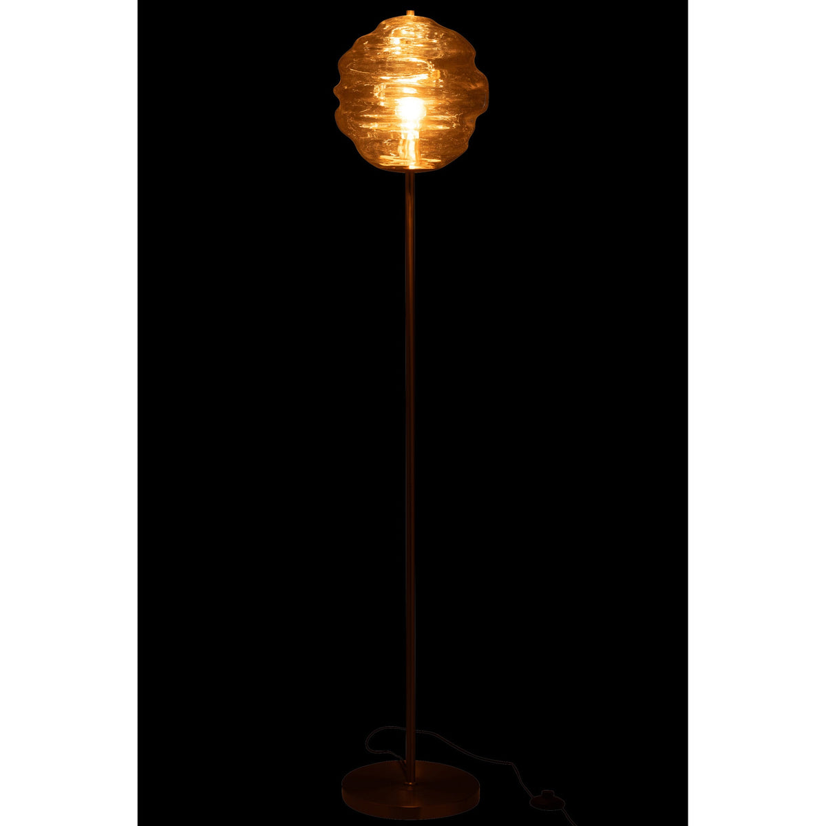 Lámpara de pie Cristal Luz Coñac H156cm J-Line