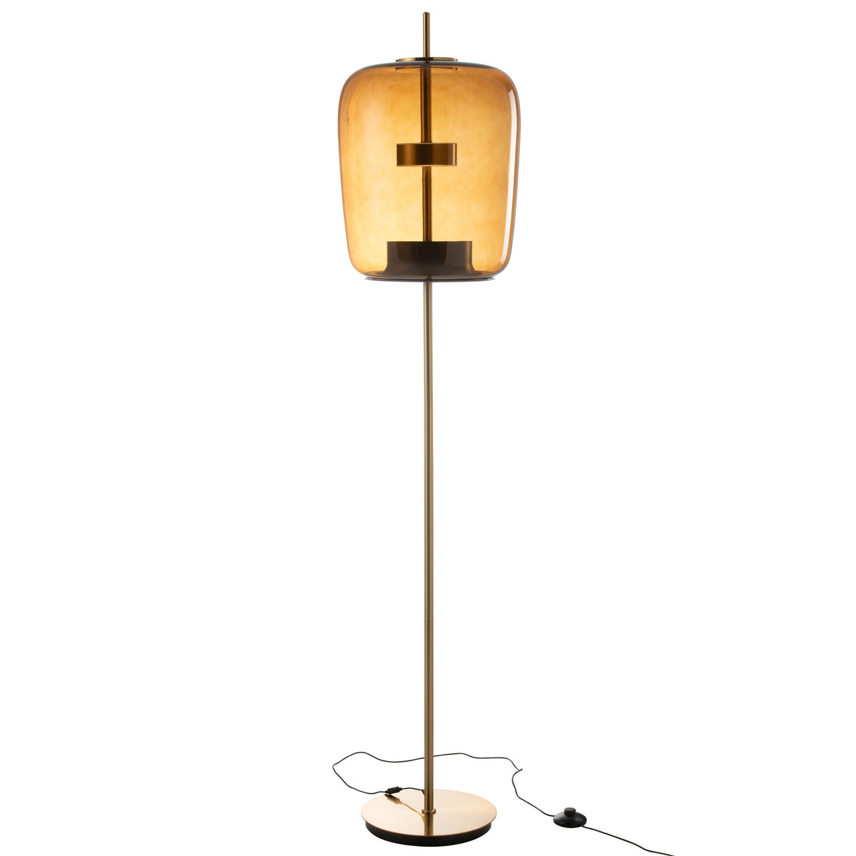 Lámpara de pie LED cristal marrón H 168 cm J-Line
