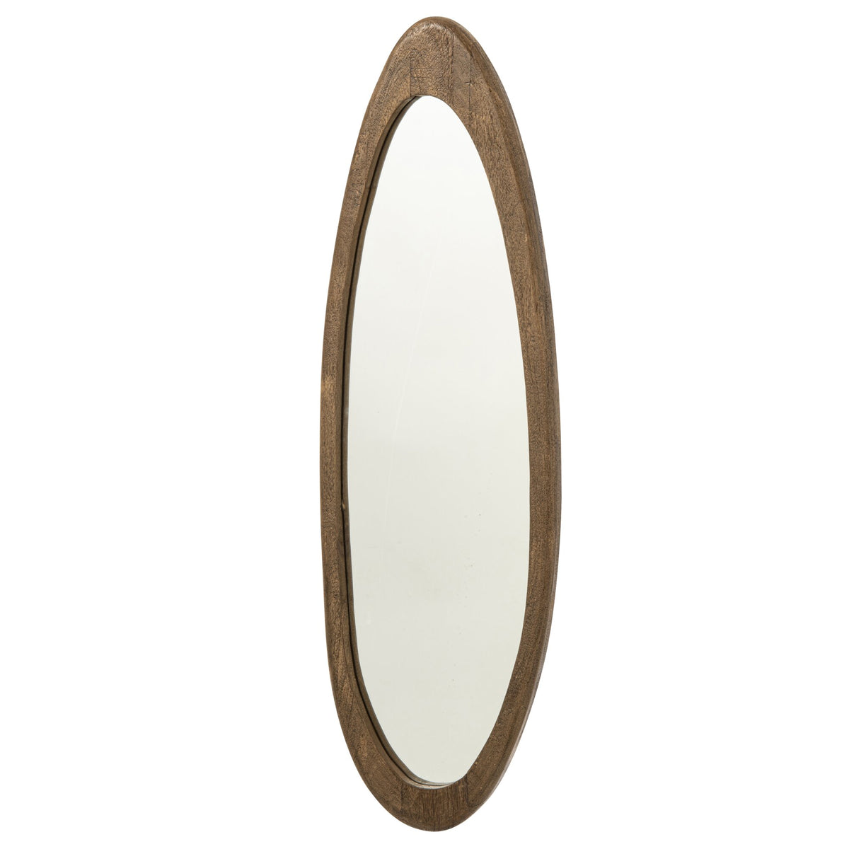 Espejo de pared de madera de mango marrón oscuro J-Line
