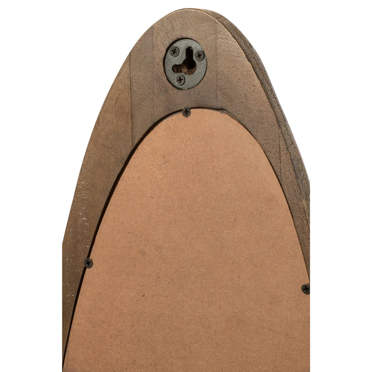 Espejo de pared de madera de mango marrón oscuro J-Line