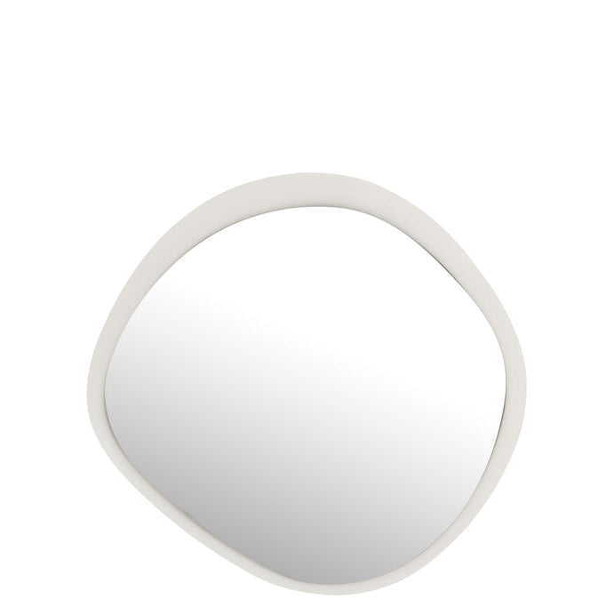 Wandspiegel Metaal/Glas Wit Small 60.5x4.5x58cm - Spiegel - J-Line - livinglovely.nl