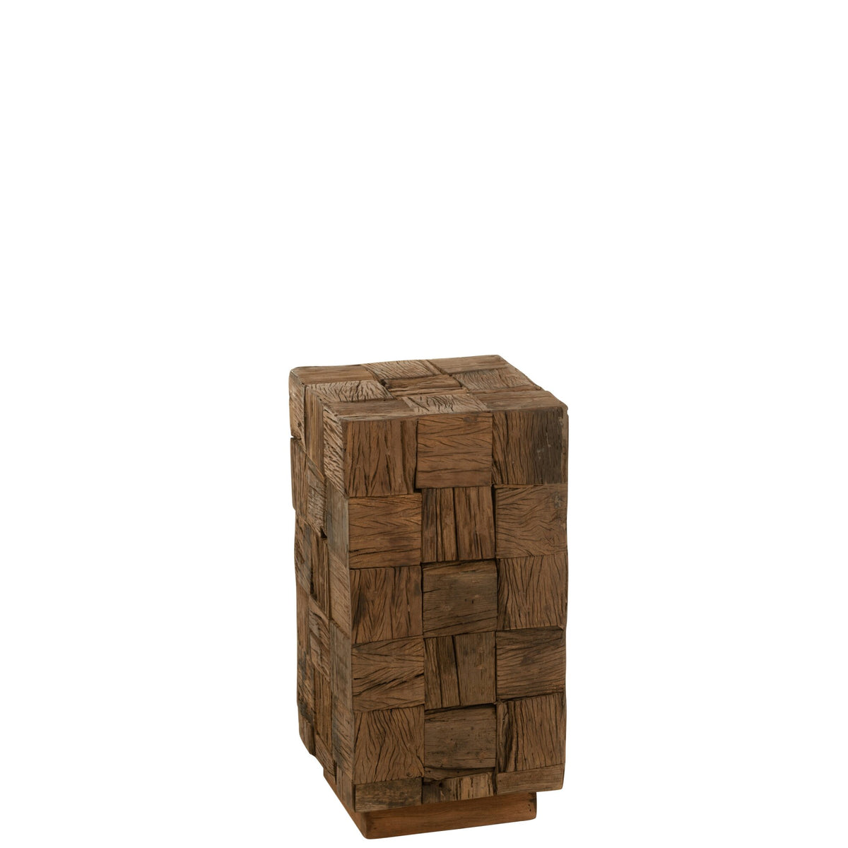 Columna de madera reciclada natural pequeña J-Line