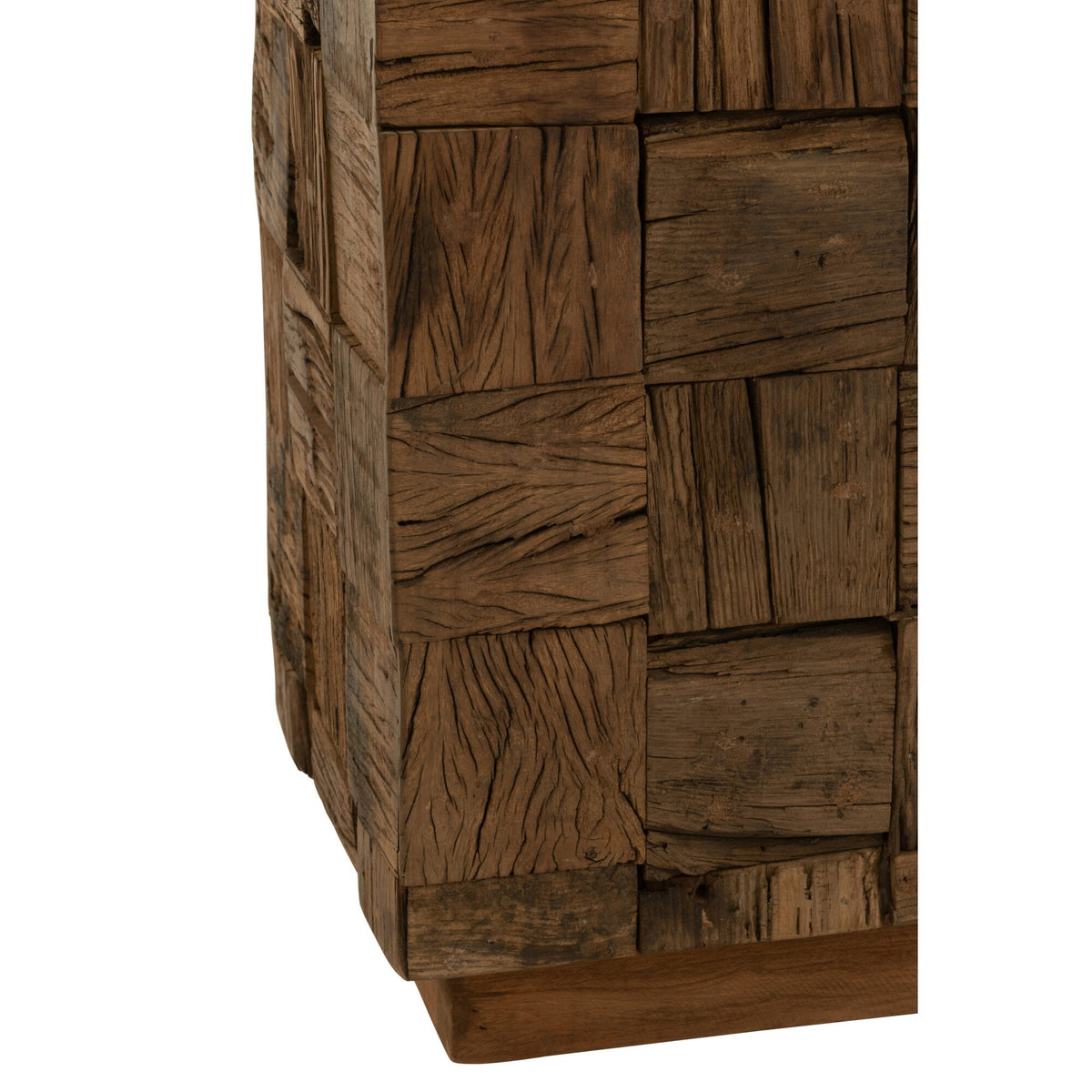 Columna de madera reciclada natural pequeña J-Line