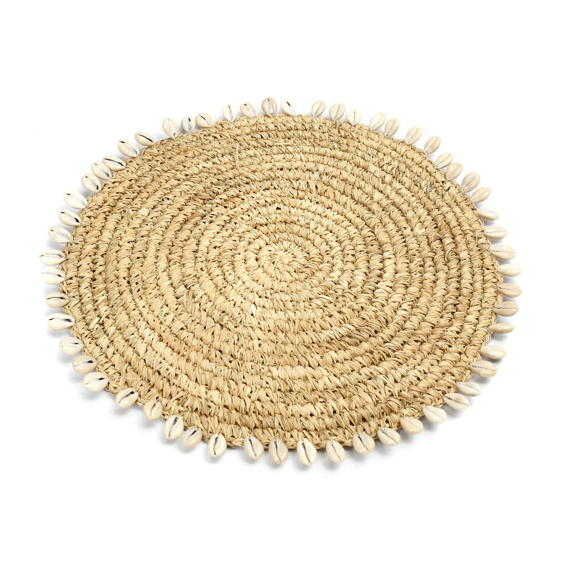 El mantel individual Raffia Shell Natural Bazar bizarro