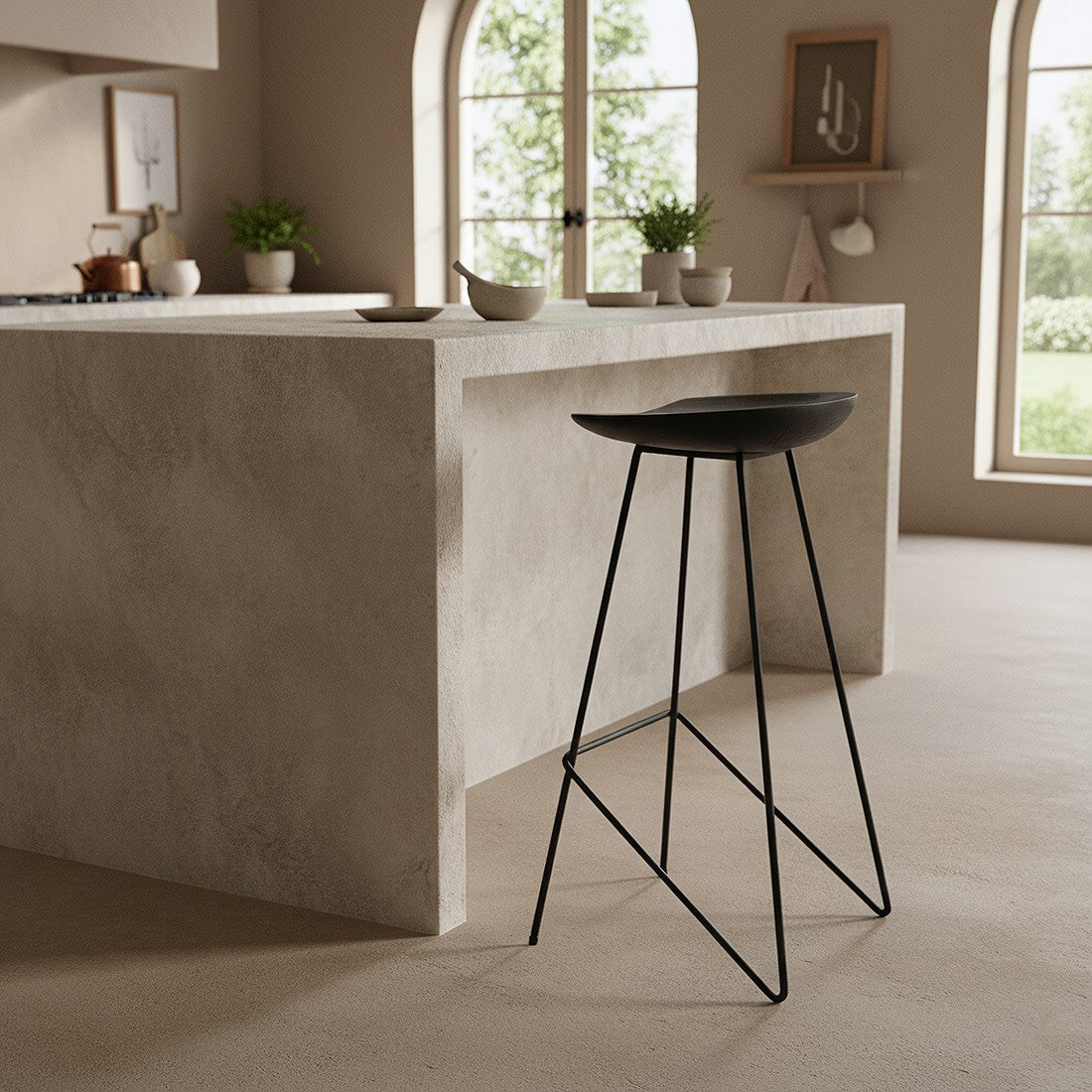 Taburete de bar Loft Negro o natural