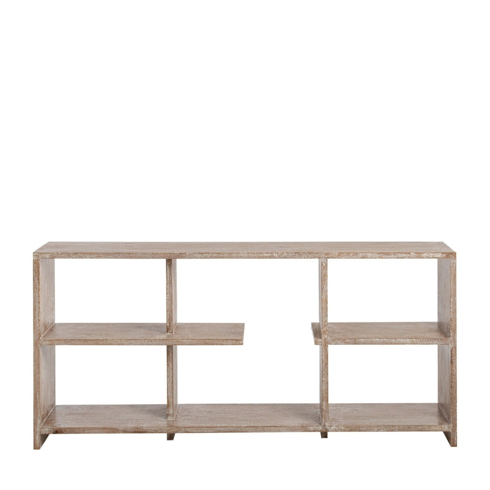 Librería de madera de mango blanco roto J-Line