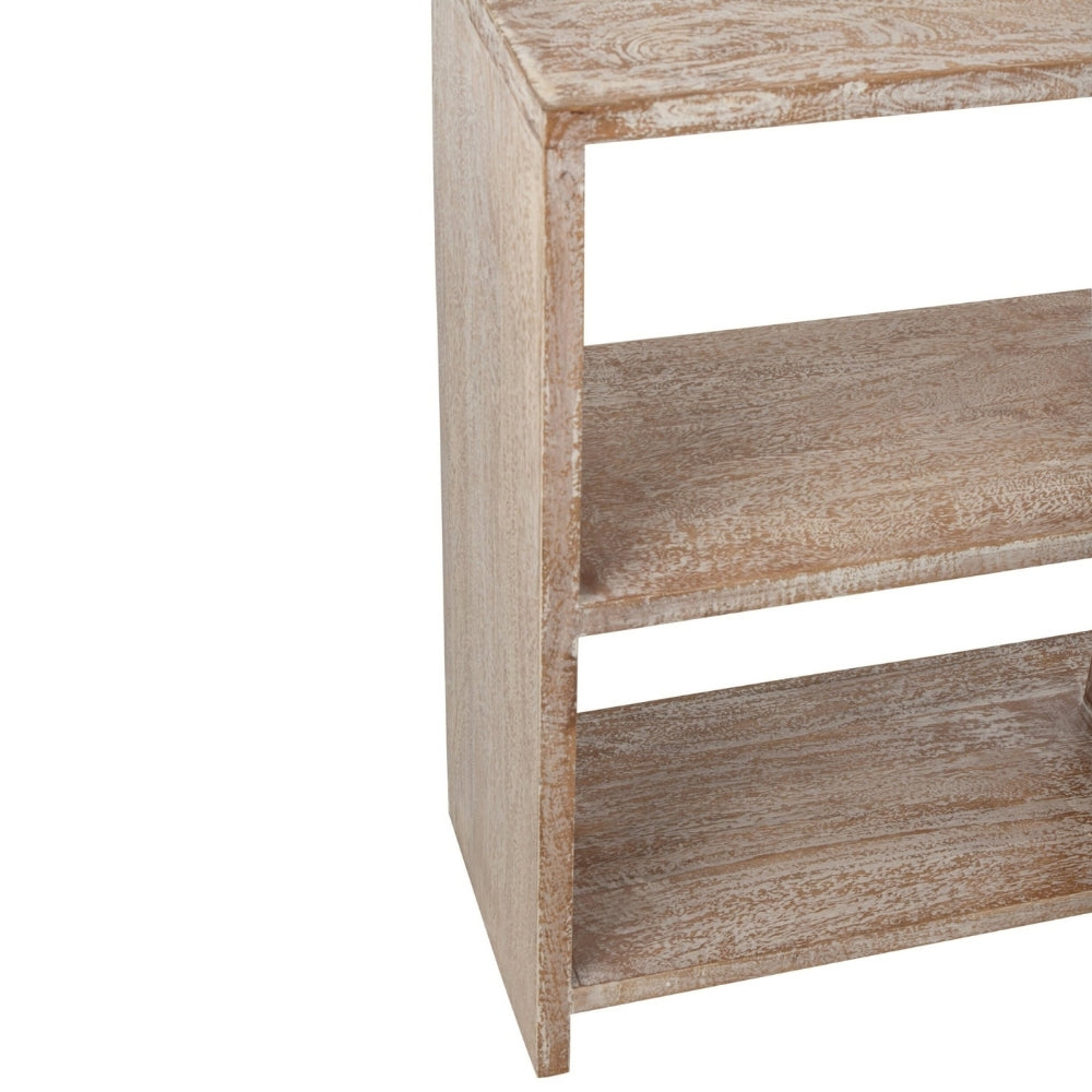 Librería de madera de mango blanco roto J-Line