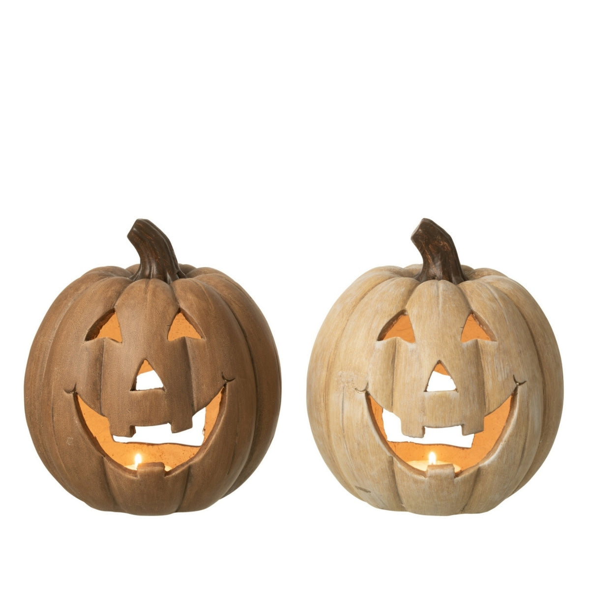 Set de 2 portavelas de calabaza para Halloween XL de J-Line