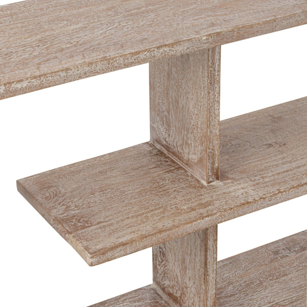 Librería de madera de mango blanco roto J-Line