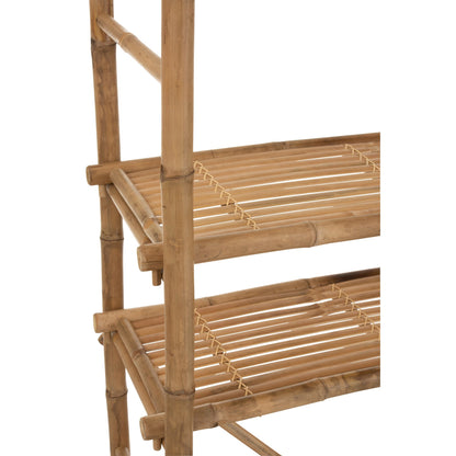 Estantería de bambú natural de 5 baldas