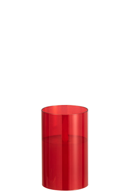Lámpara LED Vidrio Brillante Rojo Pequeña