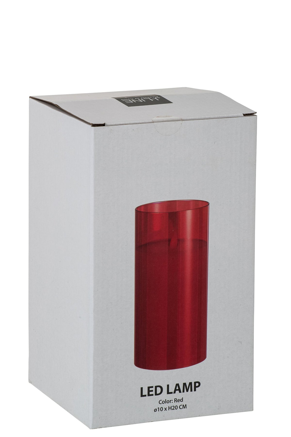 Lámpara LED Vidrio Brillante Rojo Mediana