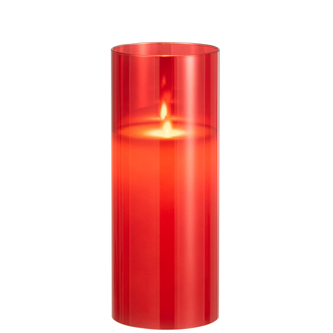 Lámpara LED Vidrio Brillante Rojo Grande