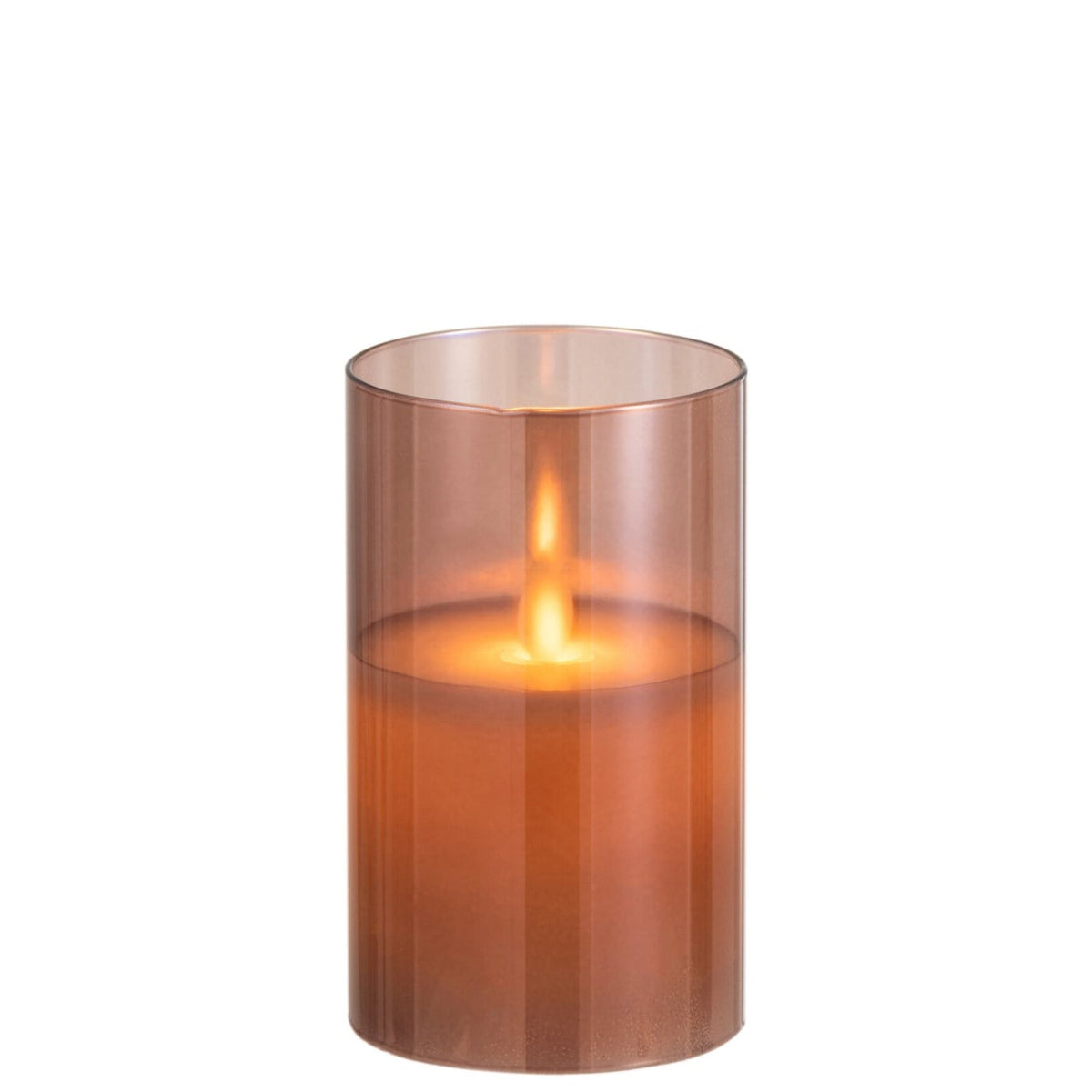 Lámpara LED Vidrio Brillante Marrón Pequeña