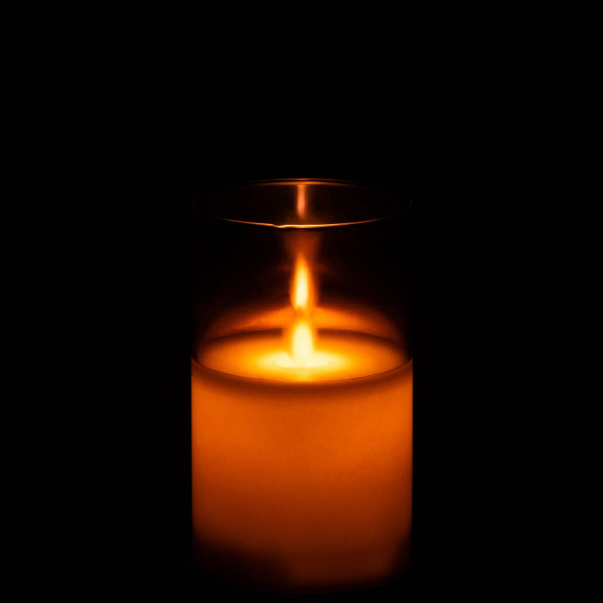 Lámpara LED Vidrio Brillante Marrón Pequeña