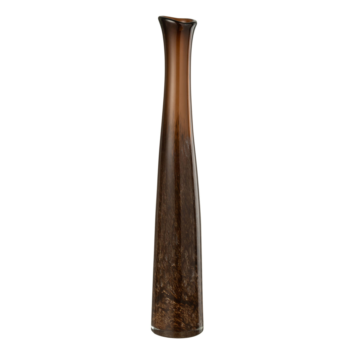 Jarrón de Vidrio Marrón Oscuro Cilindro Grande J-Line