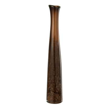 Jarrón de Vidrio Marrón Oscuro Cilindro Grande J-Line
