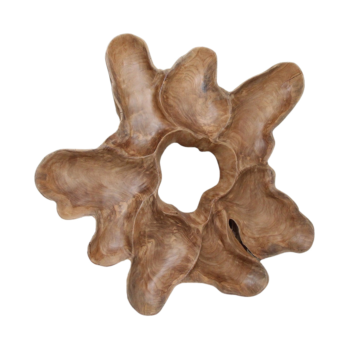Decoración de pared de madera de teca Peony XL Raw Materials