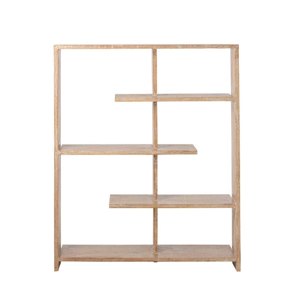 Librería de madera de mango blanco roto J-Line