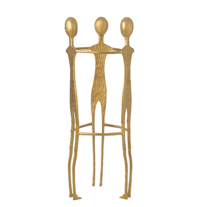 Figura 3 Hombre Acero Inoxidable Dorado H150cm J-Line