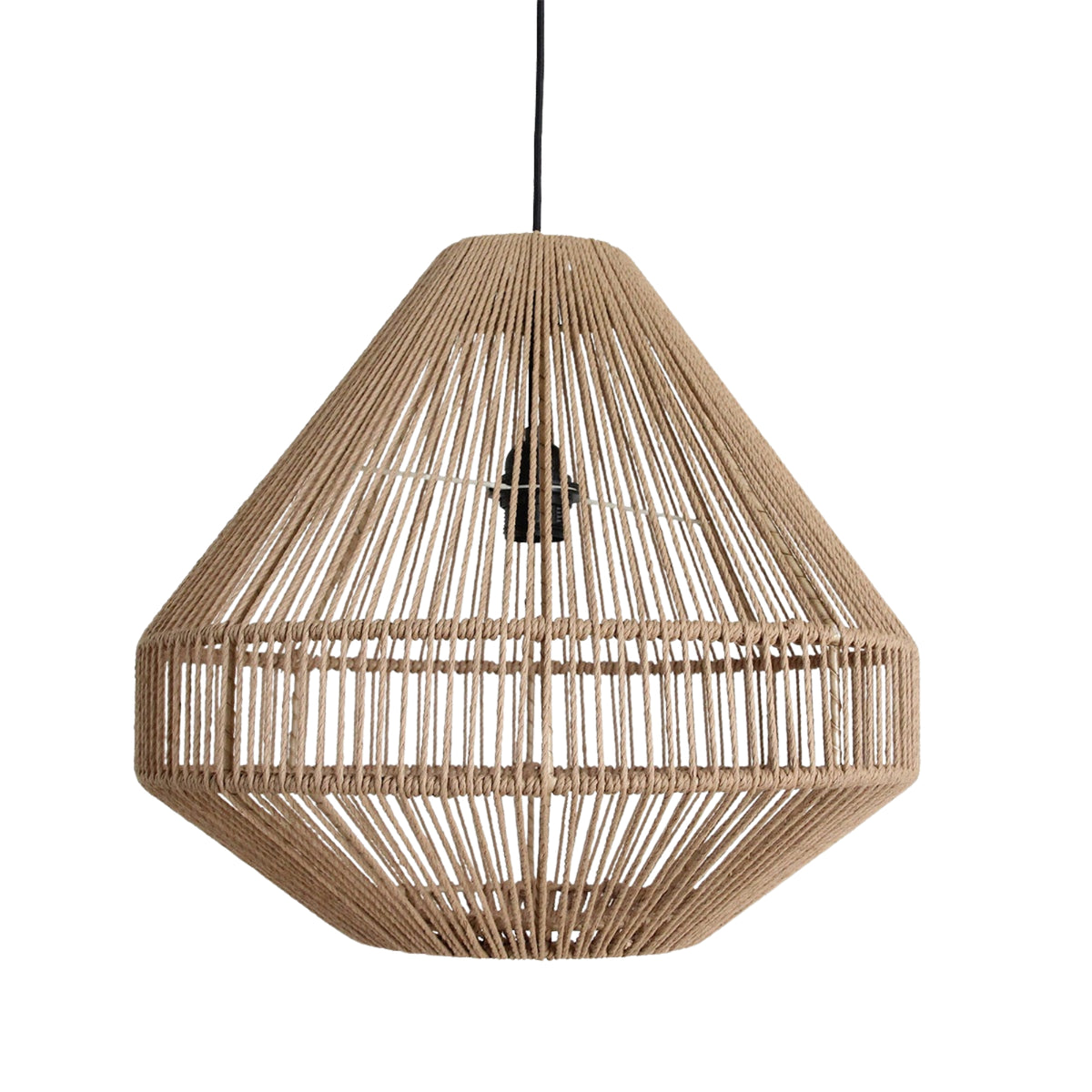 Lámpara colgante Linea Diamond Cuerda Natural Mediana Ø44cm Raw Materials