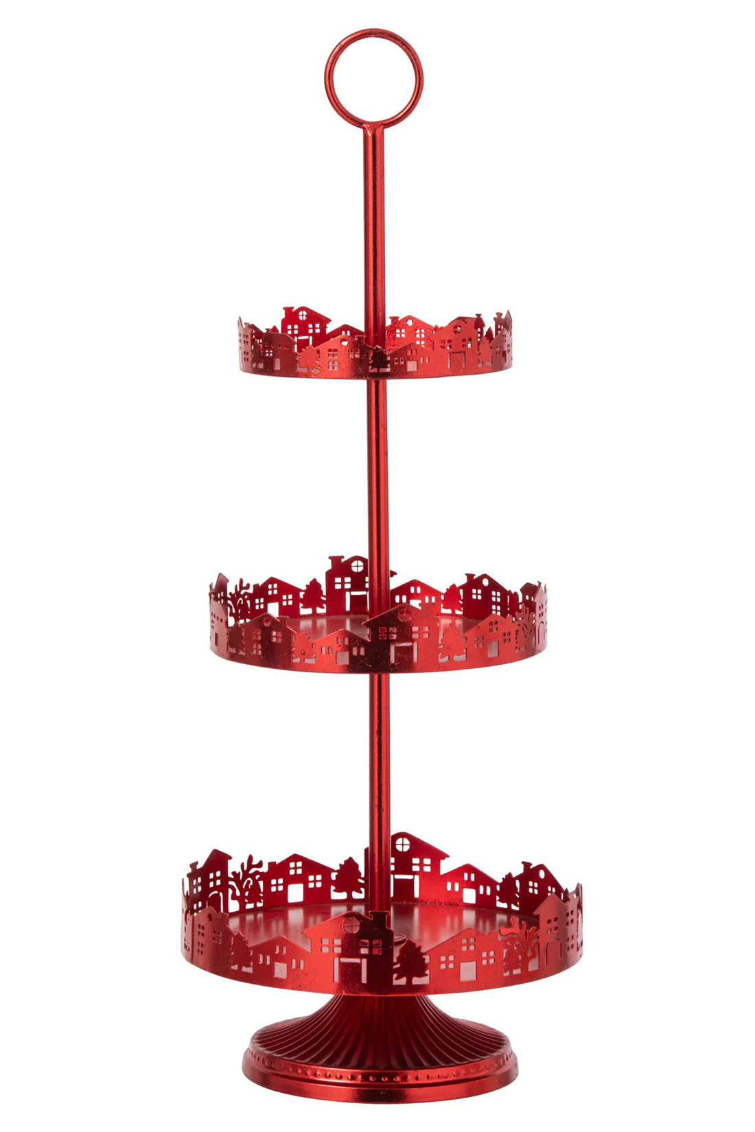 Bandeja decorativa de hierro rojo J-Line