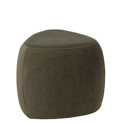 Puf Triángulo Multilaminado/Tela Verde Oscuro J-Line