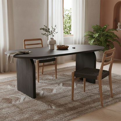Mesa de comedor Bullnose Black 180cm Raw Materials