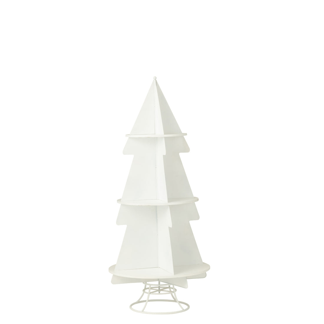Soporte para árbol de Navidad de metal blanco mediano J-Line