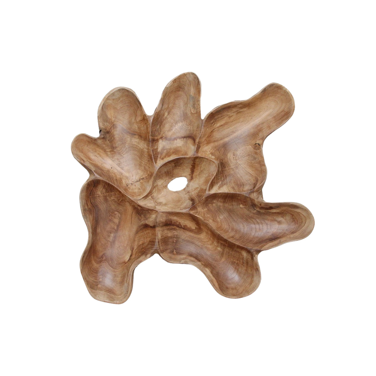 Decoración de pared de madera de teca Peony Large Materias primas