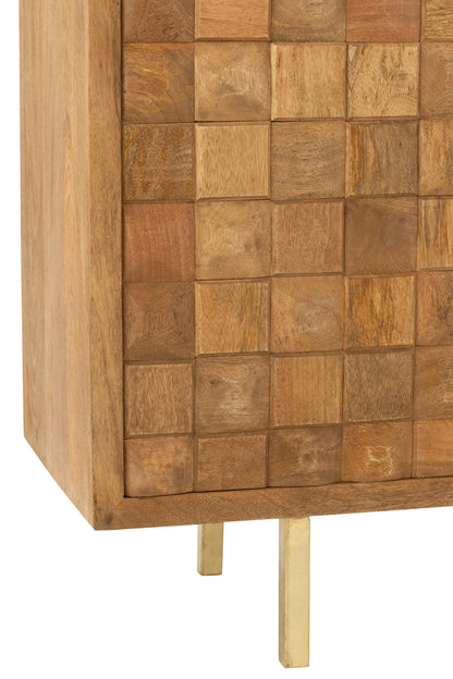 Armario Nino Metal/Madera de mango Natural/Dorado J-Line