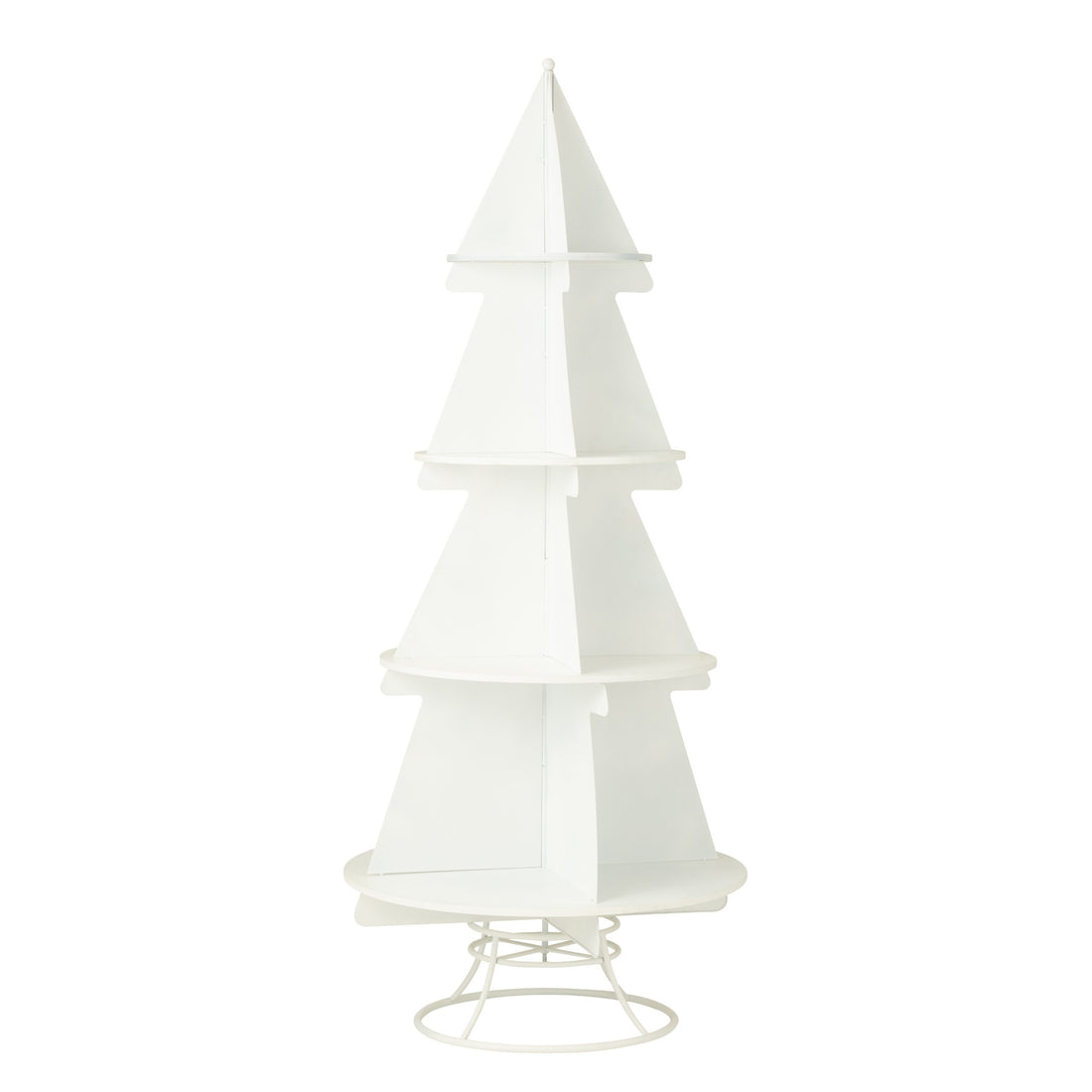 Expositor para árbol de Navidad de metal blanco grande J-Line