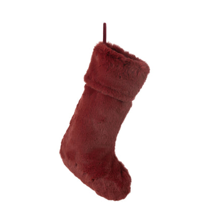 Colgador de calcetín navideño rojo burdeos J-Line