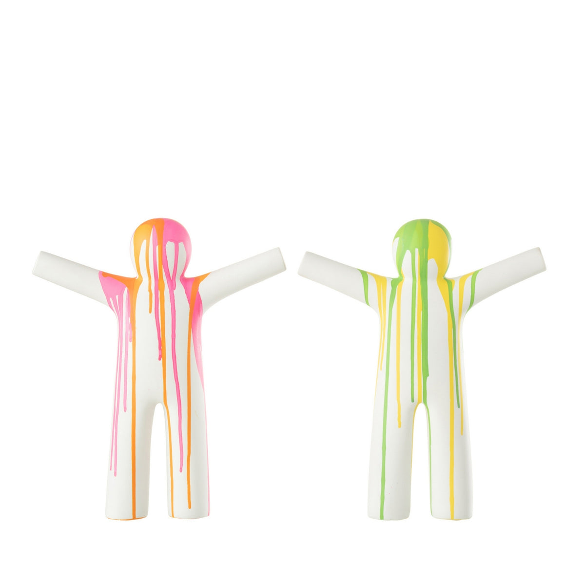 P’tit Maurice Figura pintada multicolor grande J-Line Set de 2
