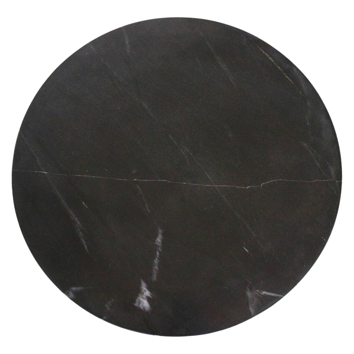Mesa auxiliar de mármol redonda negra Raw Materials