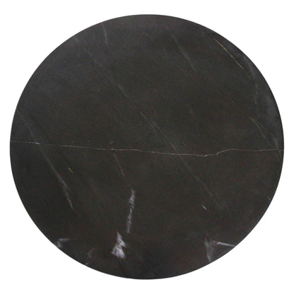 Mesa auxiliar de mármol redonda negra Raw Materials