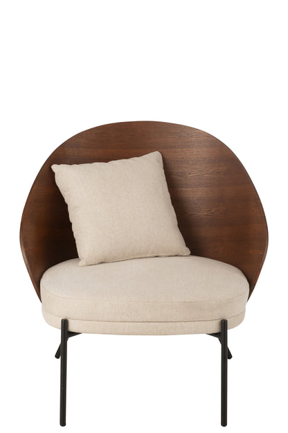 Sillón Lone Multiplex/Metal Marrón/Beige J-Line