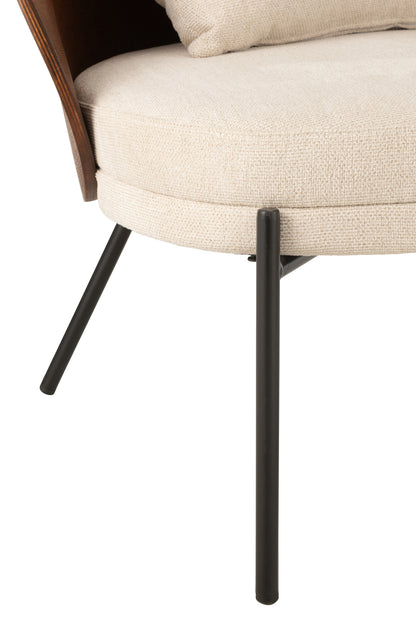 Sillón Lone Multiplex/Metal Marrón/Beige J-Line