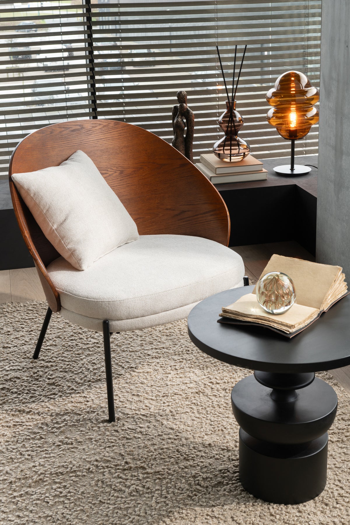 Sillón Lone Multiplex/Metal Marrón/Beige J-Line