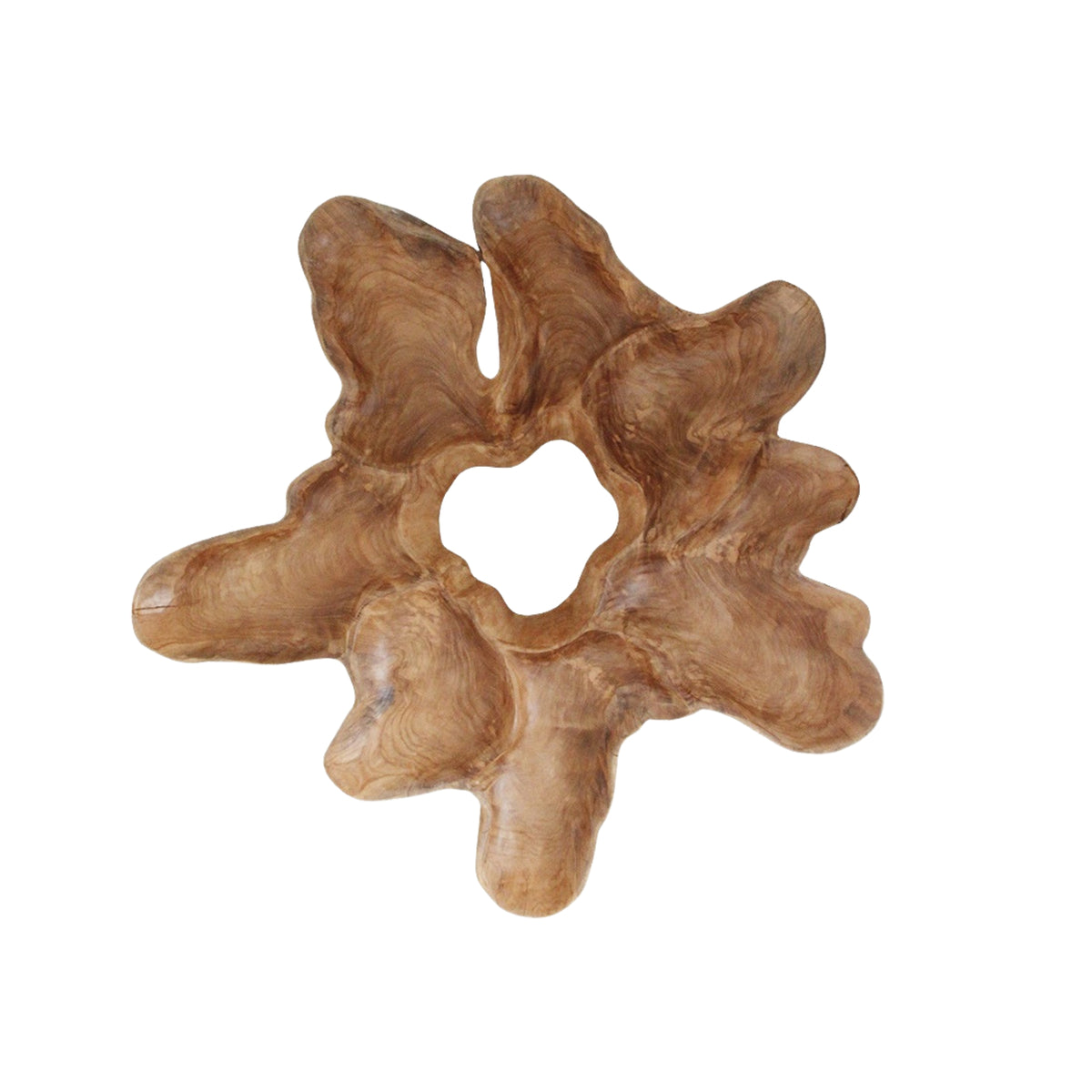 Decoración de pared de madera de teca Peony XL Raw Materials