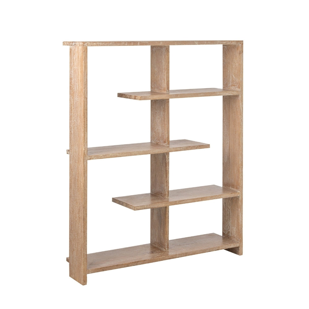 Librería de madera de mango blanco roto J-Line
