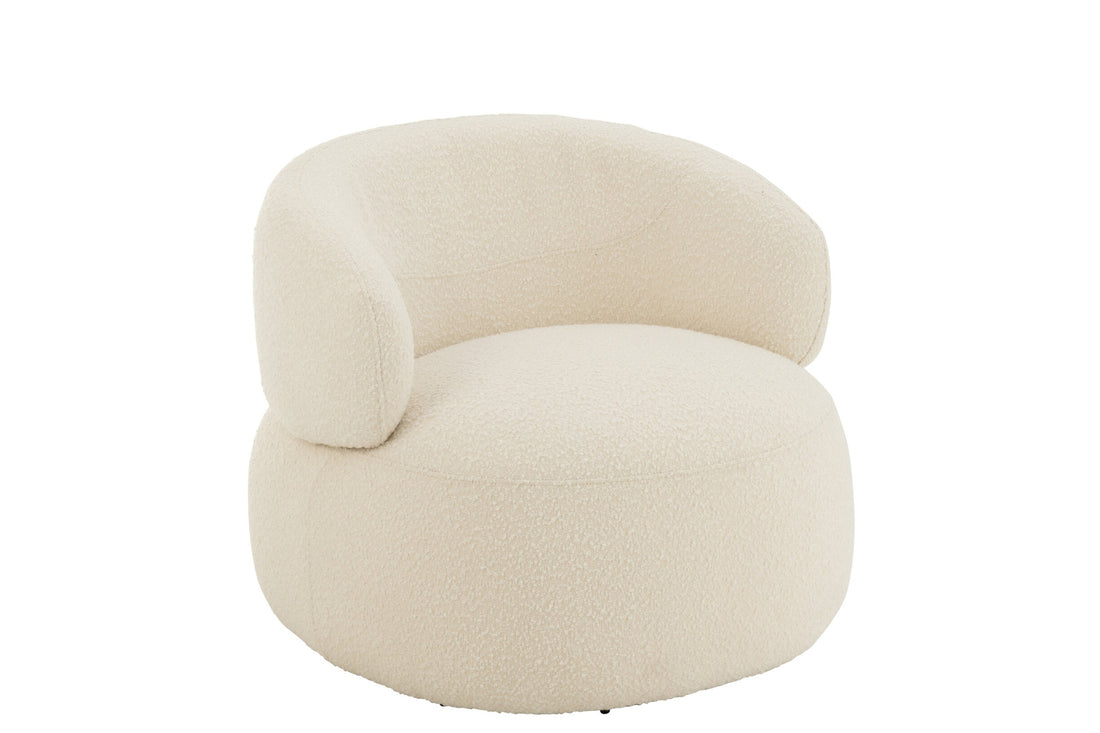 Sillón Giratorio Redondo de Espuma Topo J-Line