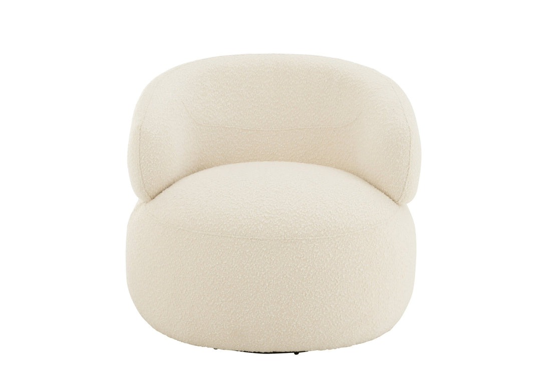Sillón Giratorio Redondo de Espuma Topo J-Line