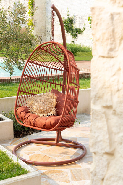 Silla colgante Egga Metal/Cuerda Roja J-Line
