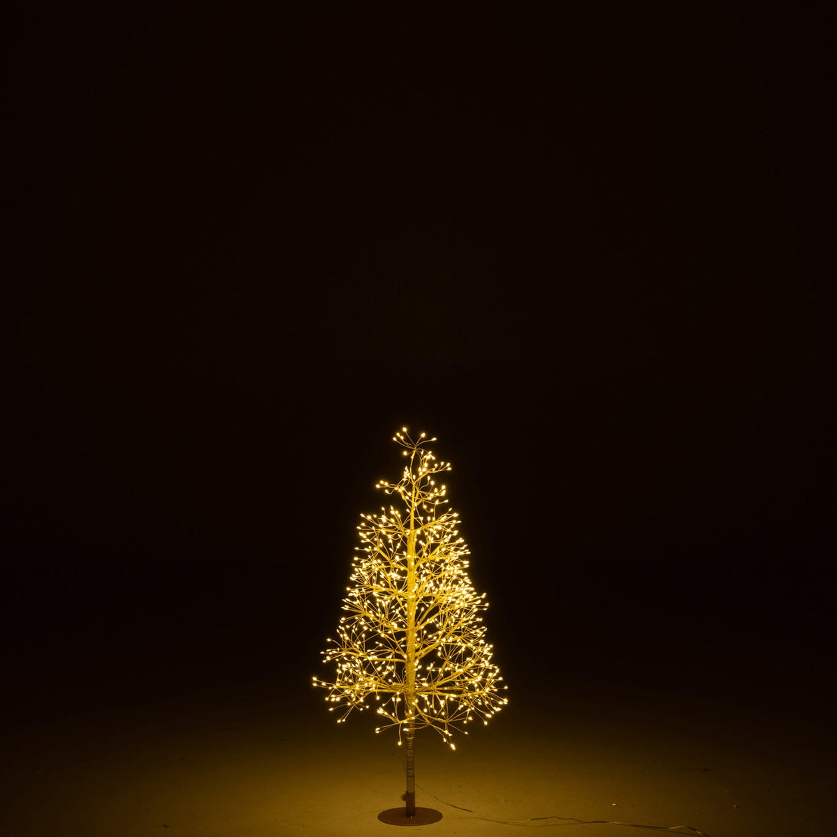 Árbol de Navidad de Hierro Color Dorado Luces LED Blanco Cálido Pequeño H80cm J-Line